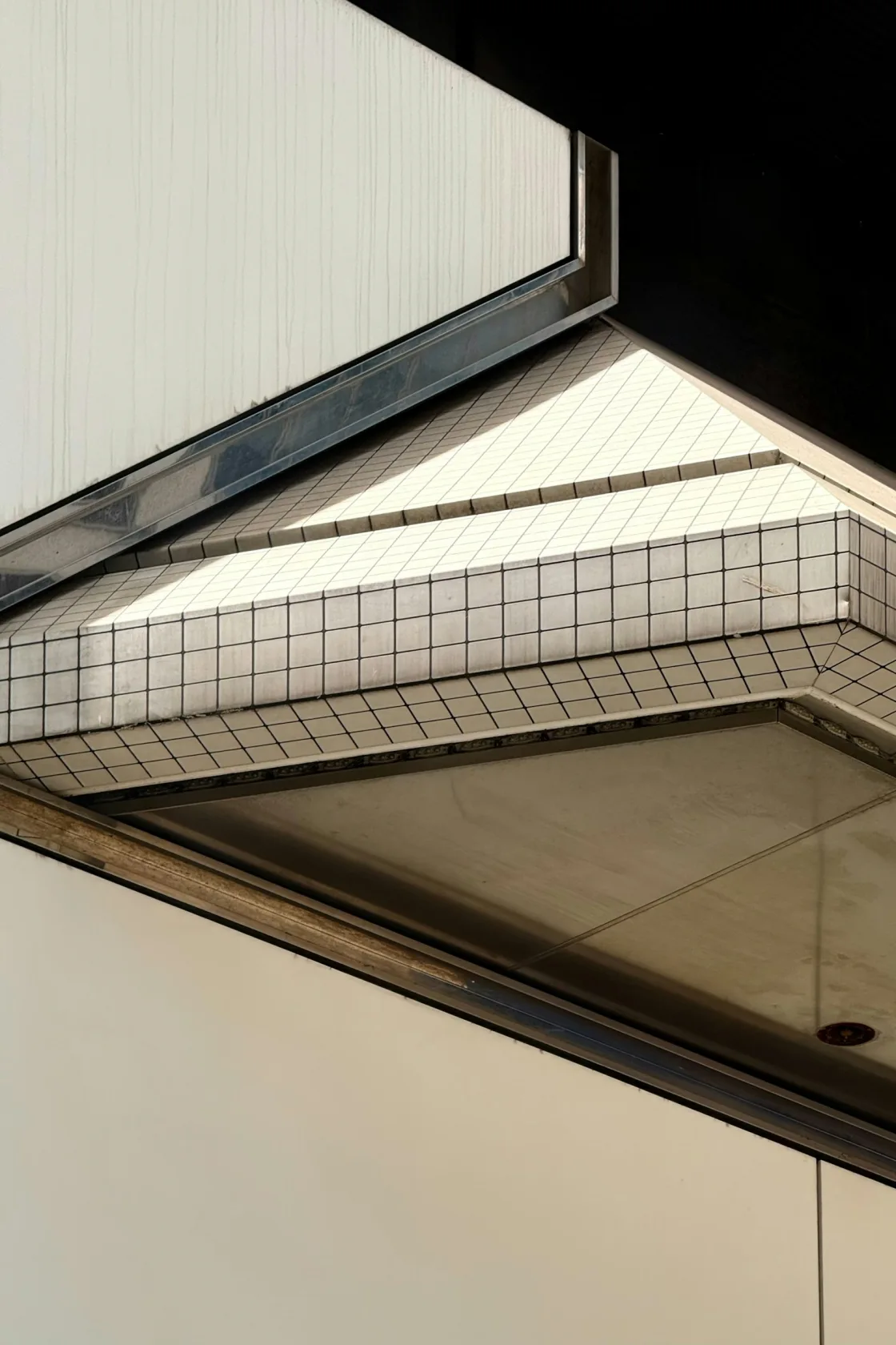 Architectural detail with a repeating window pattern